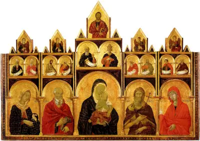 Madonna and Child with Saints Polyptych Duccio di Buoninsegna